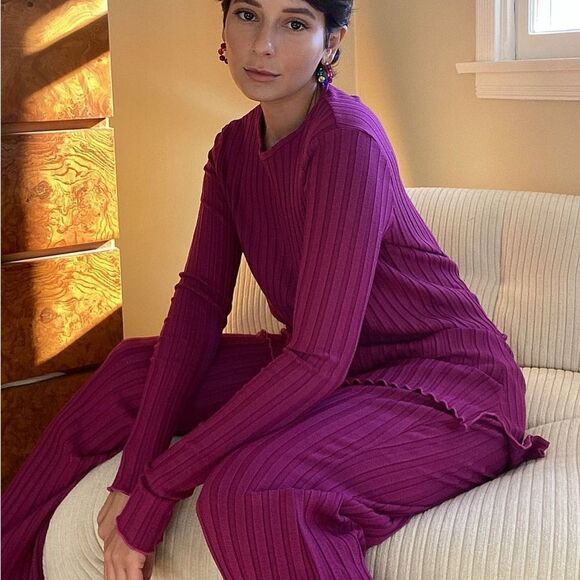 SOLD! Simon Miller Cyrene rib pants plum new no tags - Picture 15 of 16